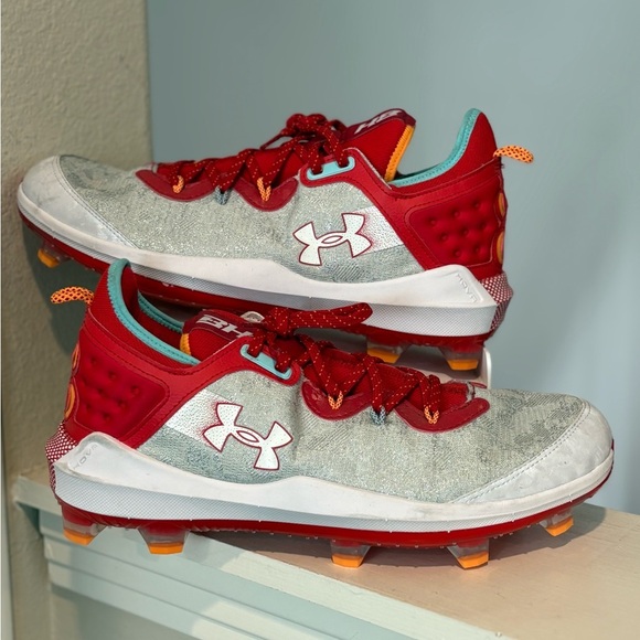 Under Armour Harper 8 Elite TPU HOVR Baseball Cleats 3026591-104 NEW Men’s Sz 14 - Picture 1 of 9